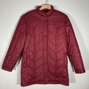 Vintage Seasons For Cloud Nine Women's Red City Quilted Puffer Jacket Size S